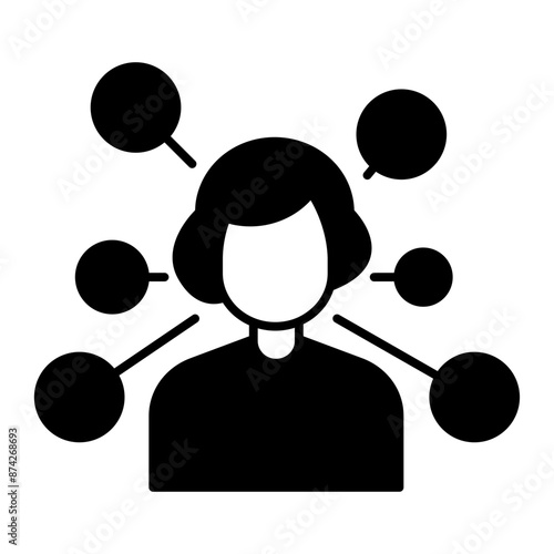 Skill icon. person with many abilities