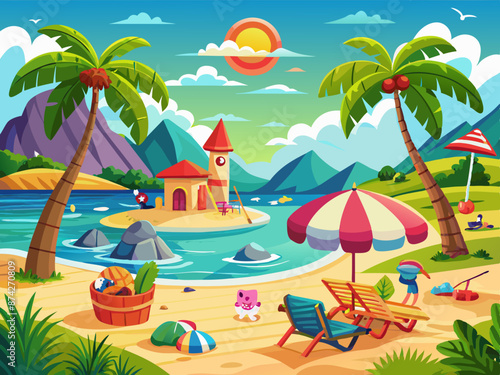 Summer. Abstract vector background patterns. Perfect background for posters 