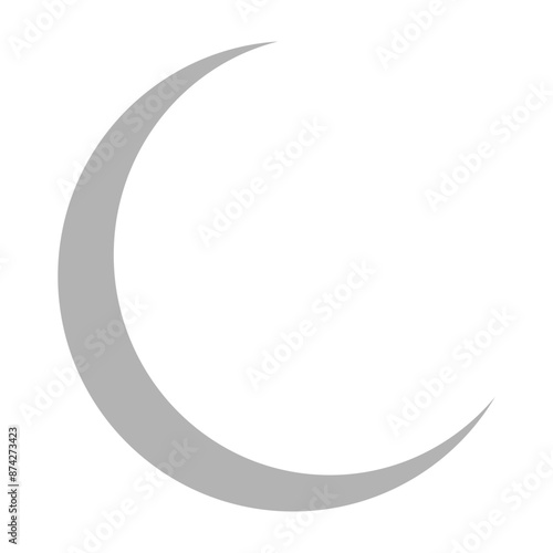 crescent moon Vector Flat Icon Design