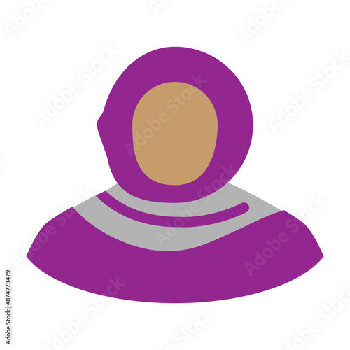 traditional arabic dress woman Vector Flat Icon Design