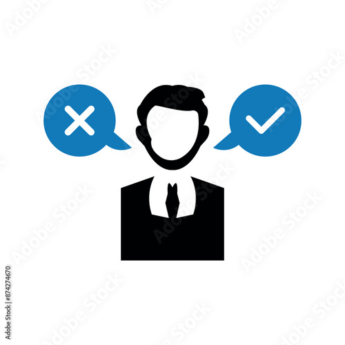 Business decision making confusion icon