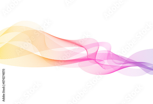 抽象的な波の背景。曲線で作られた背景。ウェーブ背景。