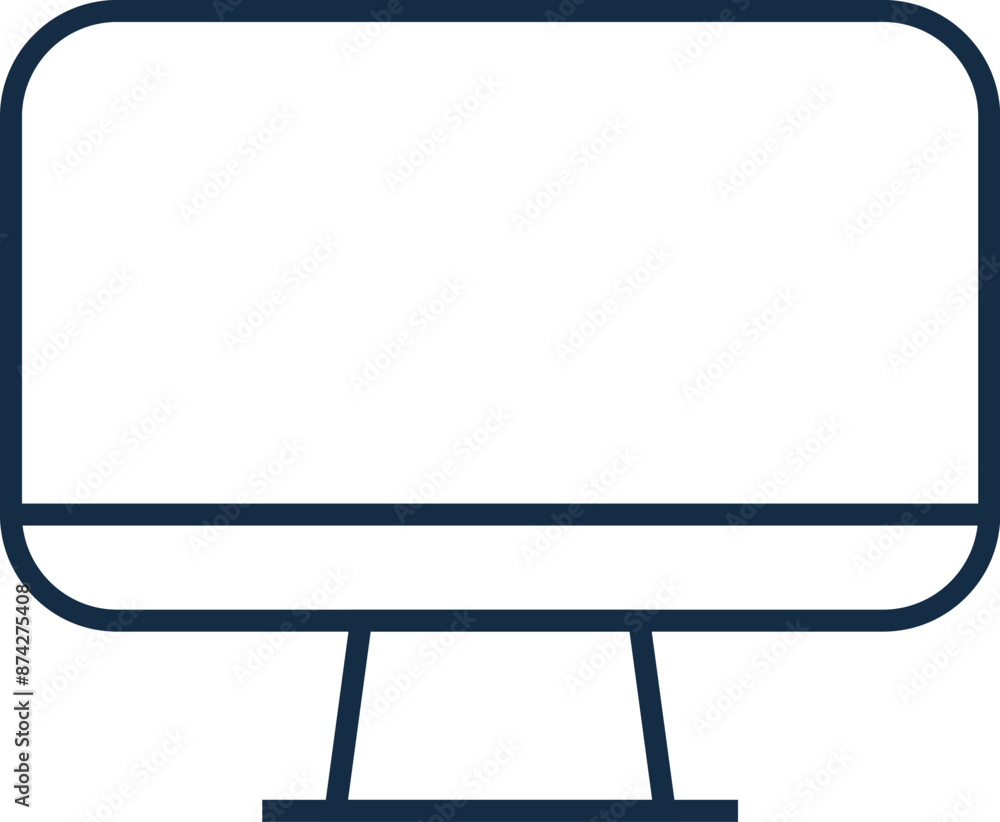 Minimalist Computer Monitor Icon Minimalist Computer Monitor Icon