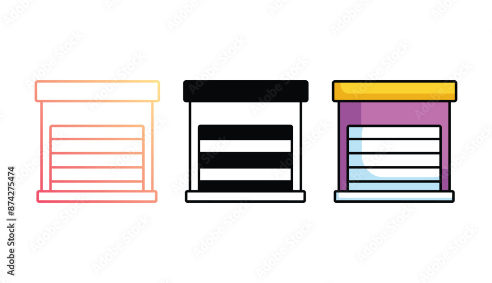 Garage icon design with white background stock illustration Garage icon design with white background stock illustration