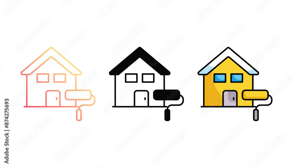 Renovation icon design with white background stock illustration Renovation icon design with white background stock illustration
