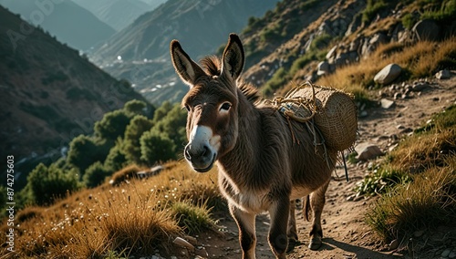 donkey in the mountain