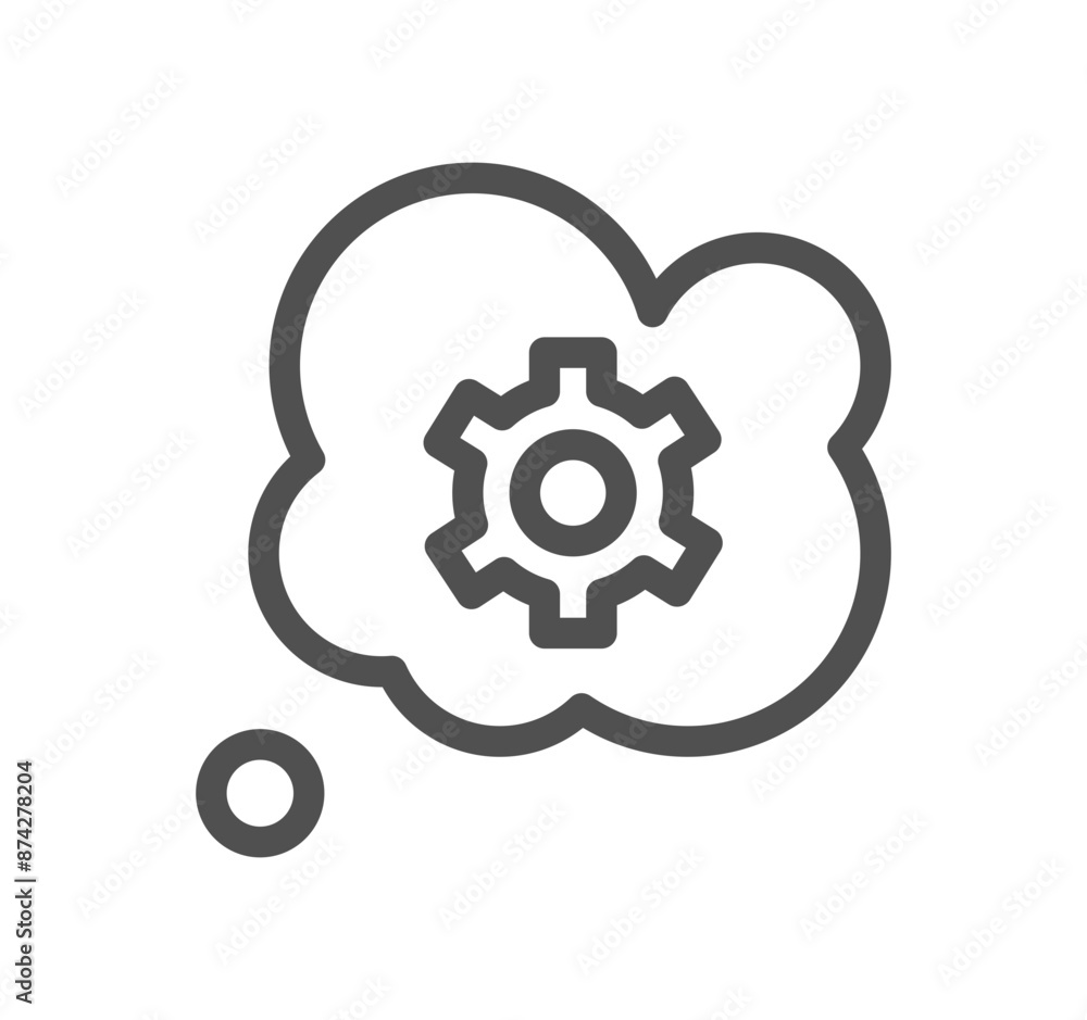 Engineering and gear icon outline and linear vector. Engineering and gear icon outline and linear vector.