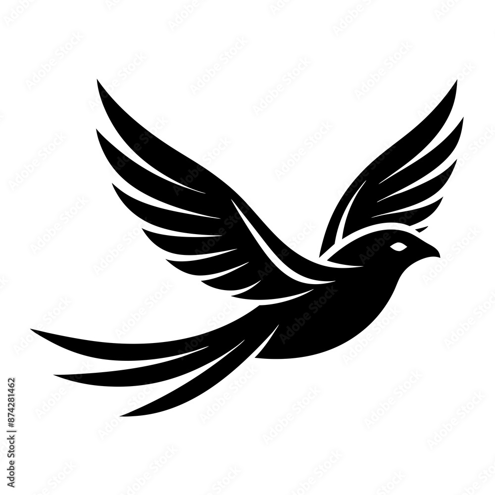 a flying bird logo icons minimal silhouette a flying bird logo icons minimal silhouette