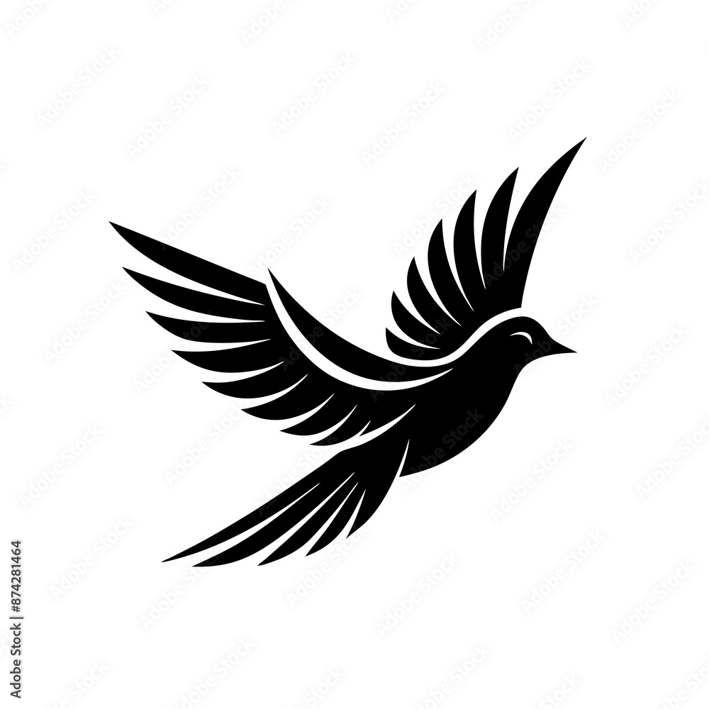 a flying bird logo icons minimal silhouette a flying bird logo icons minimal silhouette