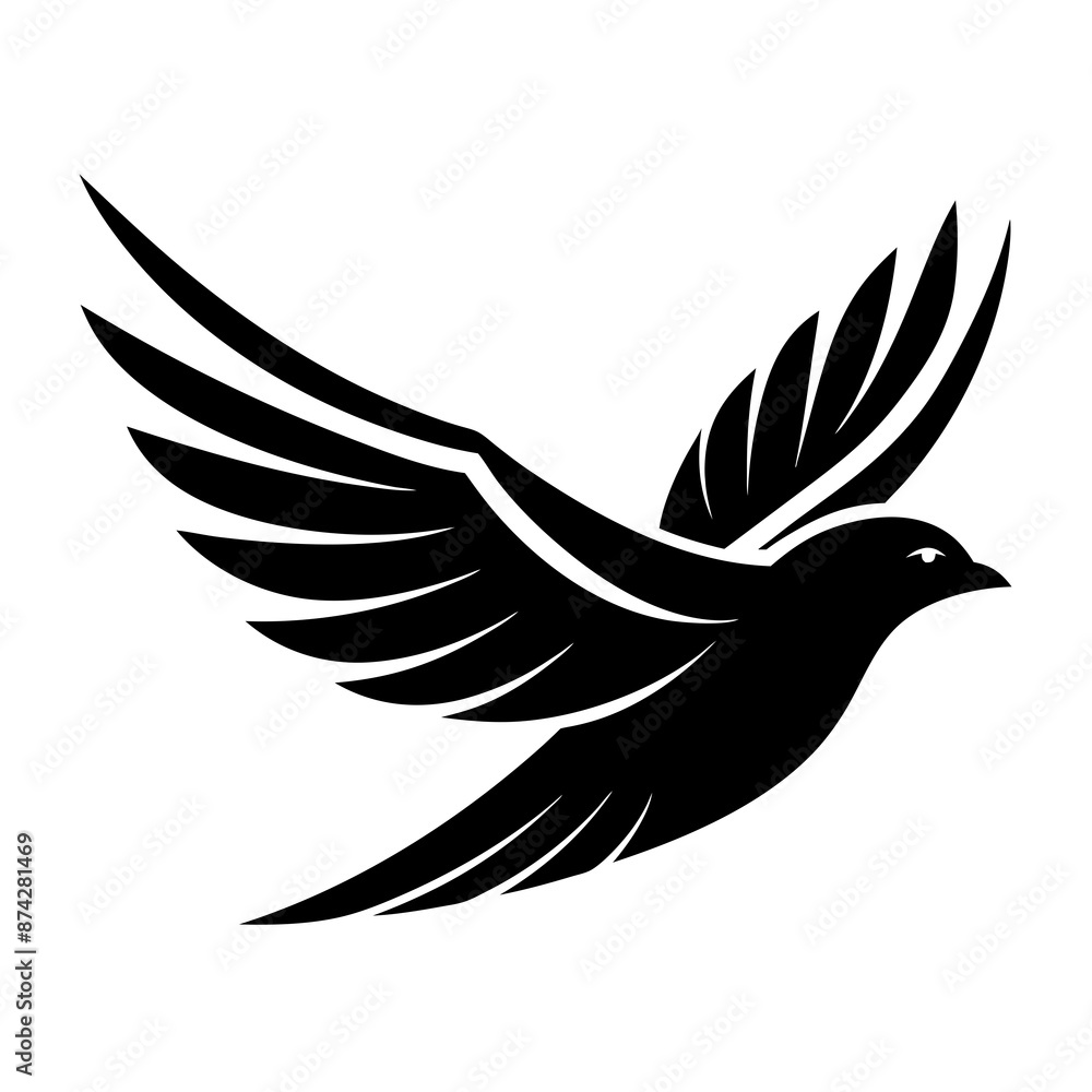 a flying bird logo icons minimal silhouette a flying bird logo icons minimal silhouette