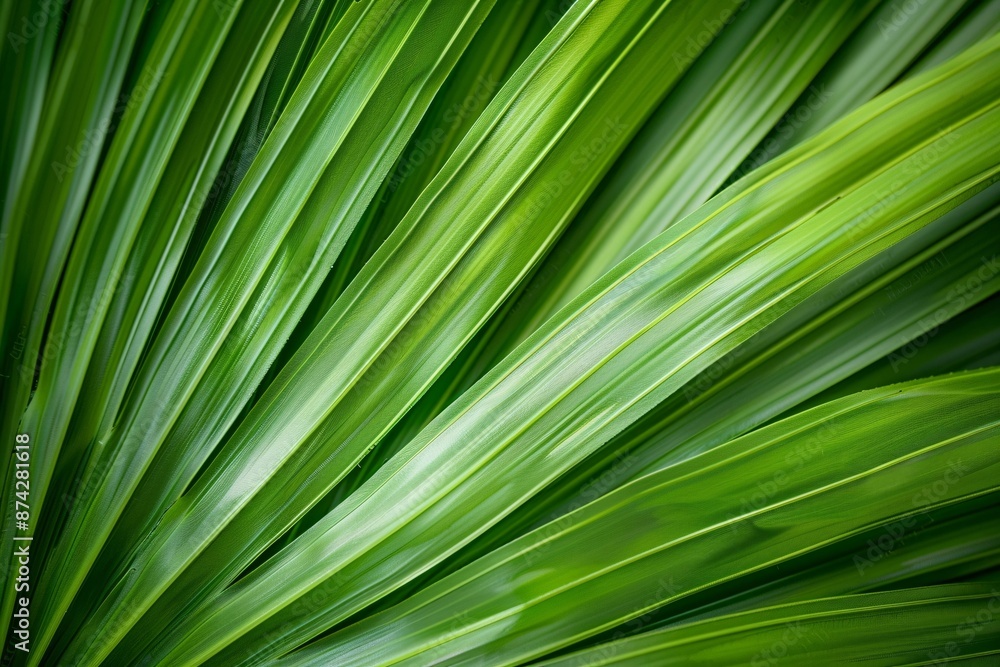 Close-Up of Tropical Palm Leaf Texture Close-Up of Tropical Palm Leaf Texture