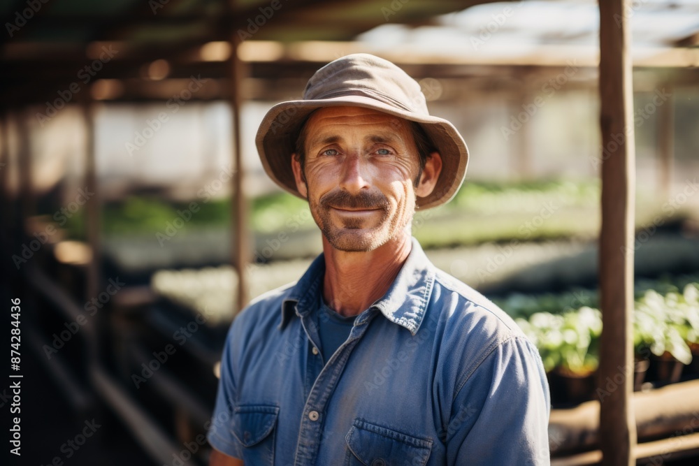 Portrait of a male sustainable agriculture worker Portrait of a male sustainable agriculture worker