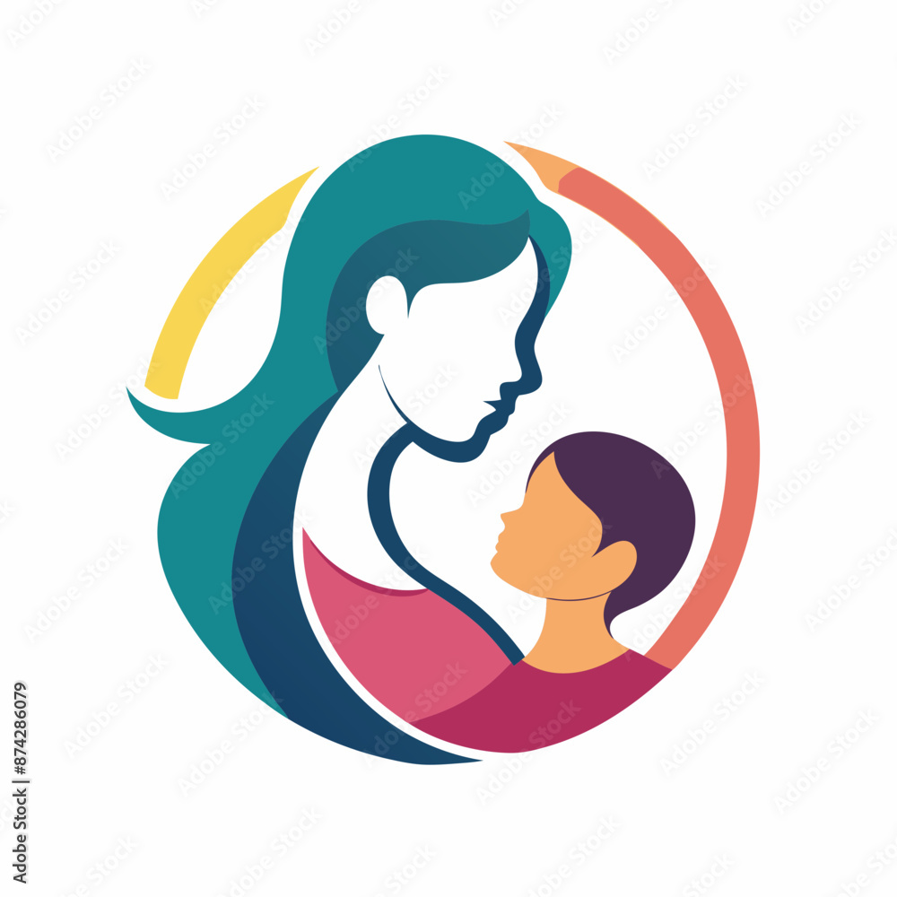 Obraz premium a mother and a little baby are looking at each 