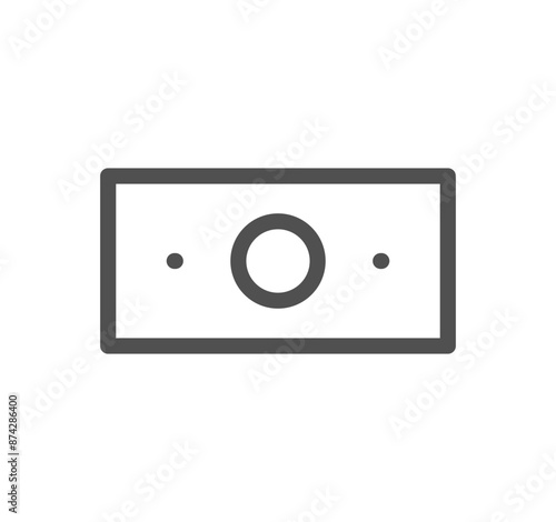 Money and finance icon outline and linear vector.	
