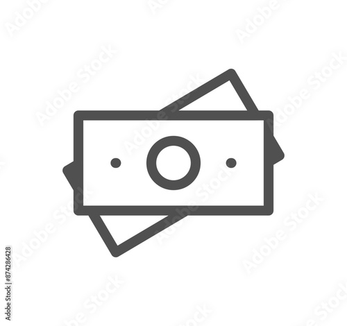 Money and finance icon outline and linear vector.	
