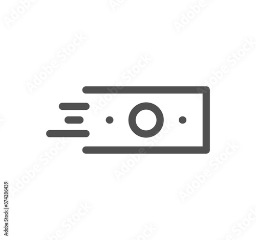 Money and finance icon outline and linear vector.	
