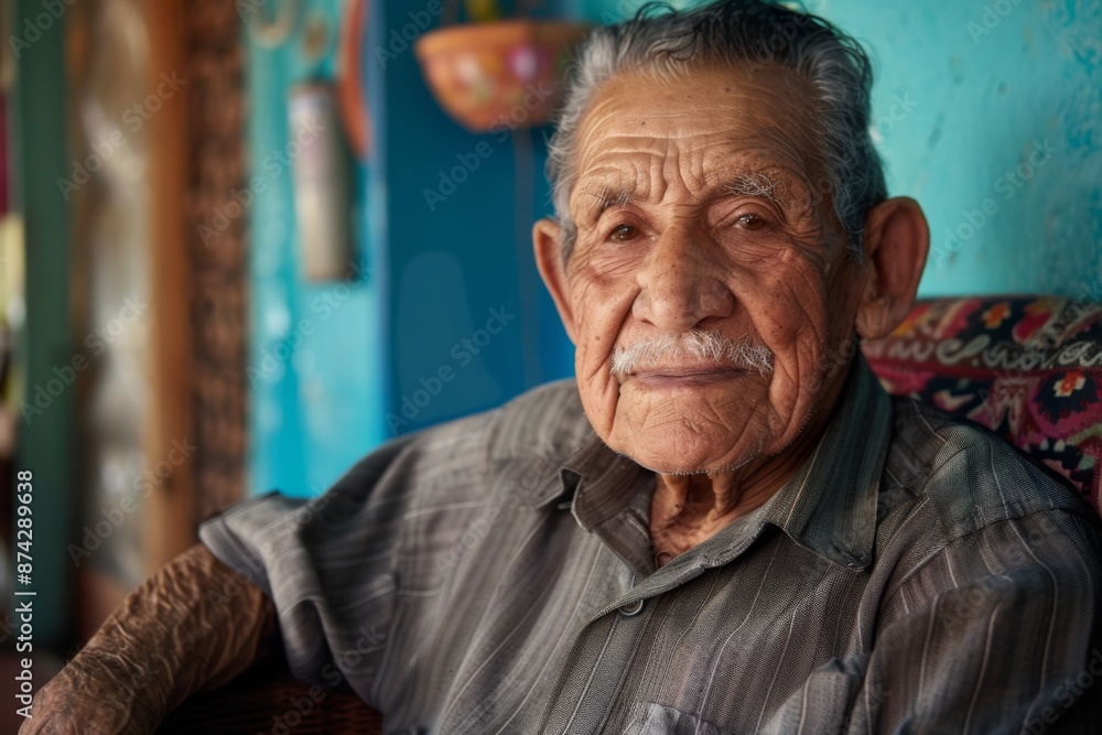 Portrait of a senior man in nursing home Portrait of a senior man in nursing home