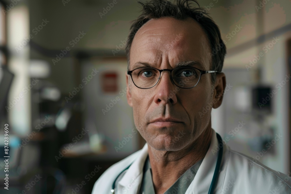 Portrait of a middle aged doctor in hospital Portrait of a middle aged doctor in hospital