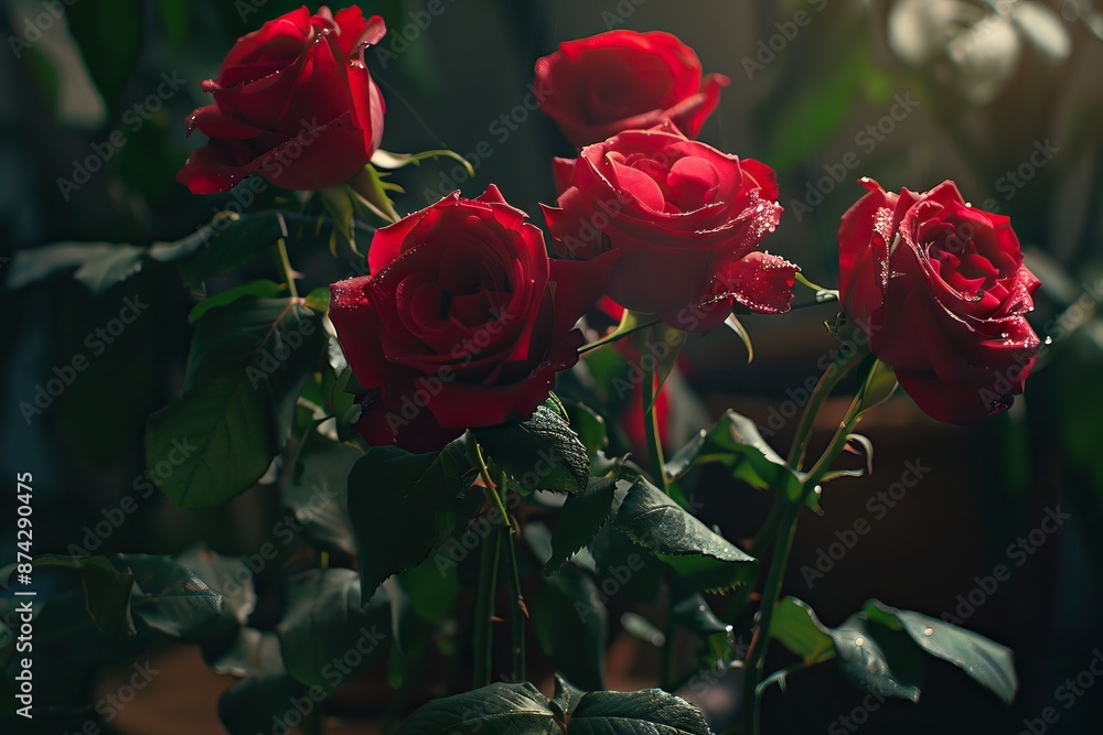 beautiful bouquet of red roses with copy space beautiful bouquet of red roses with copy space