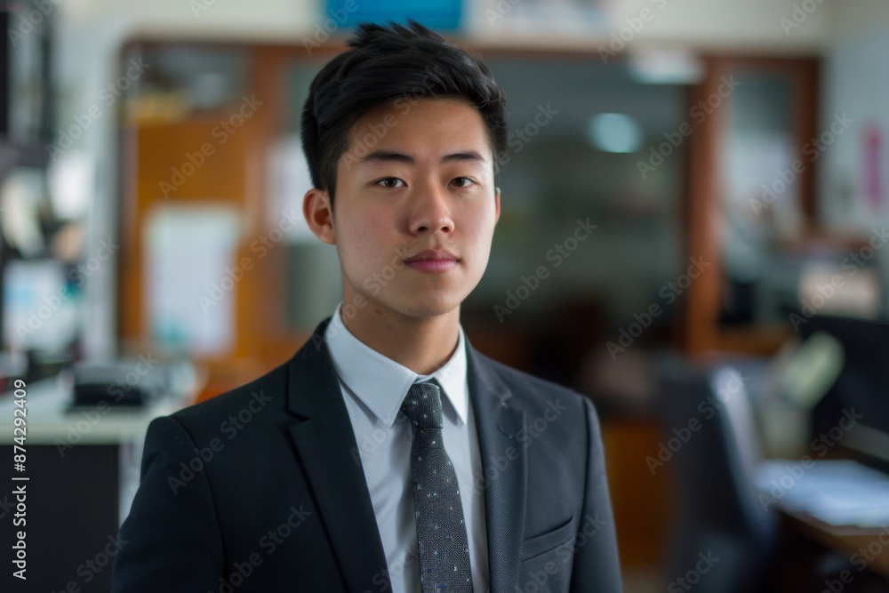 Portrait of a young businessman in office Portrait of a young businessman in office