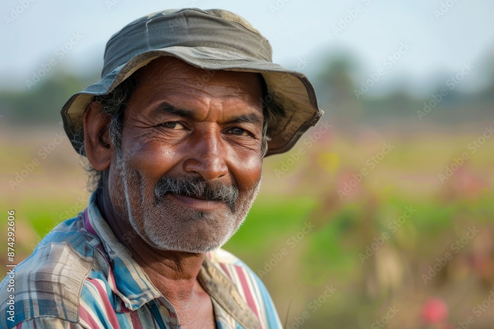 Portrait of a middle aged male farmer on field Portrait of a middle aged male farmer on field