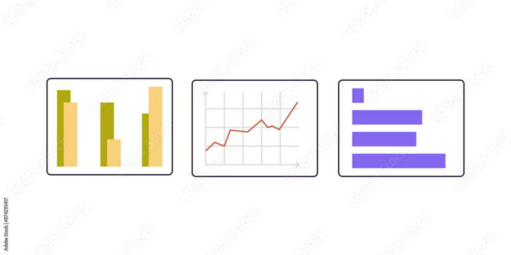 Comparing busines process, indicator performans metrics and measuring, testing analysis charts benchmarking concept flat vector illustration.
Comparing busines process, indicator performans metrics and measuring, testing analysis charts benchmarking concept flat vector illustration.