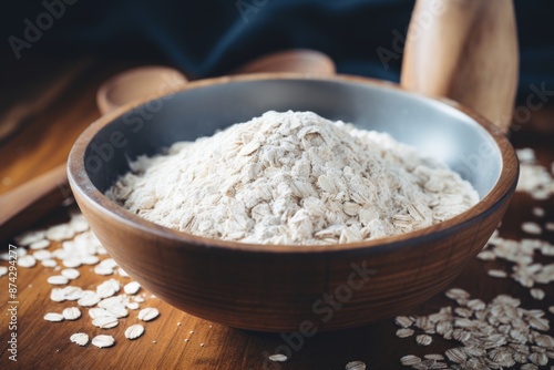 Close up of oat meal in a bowl