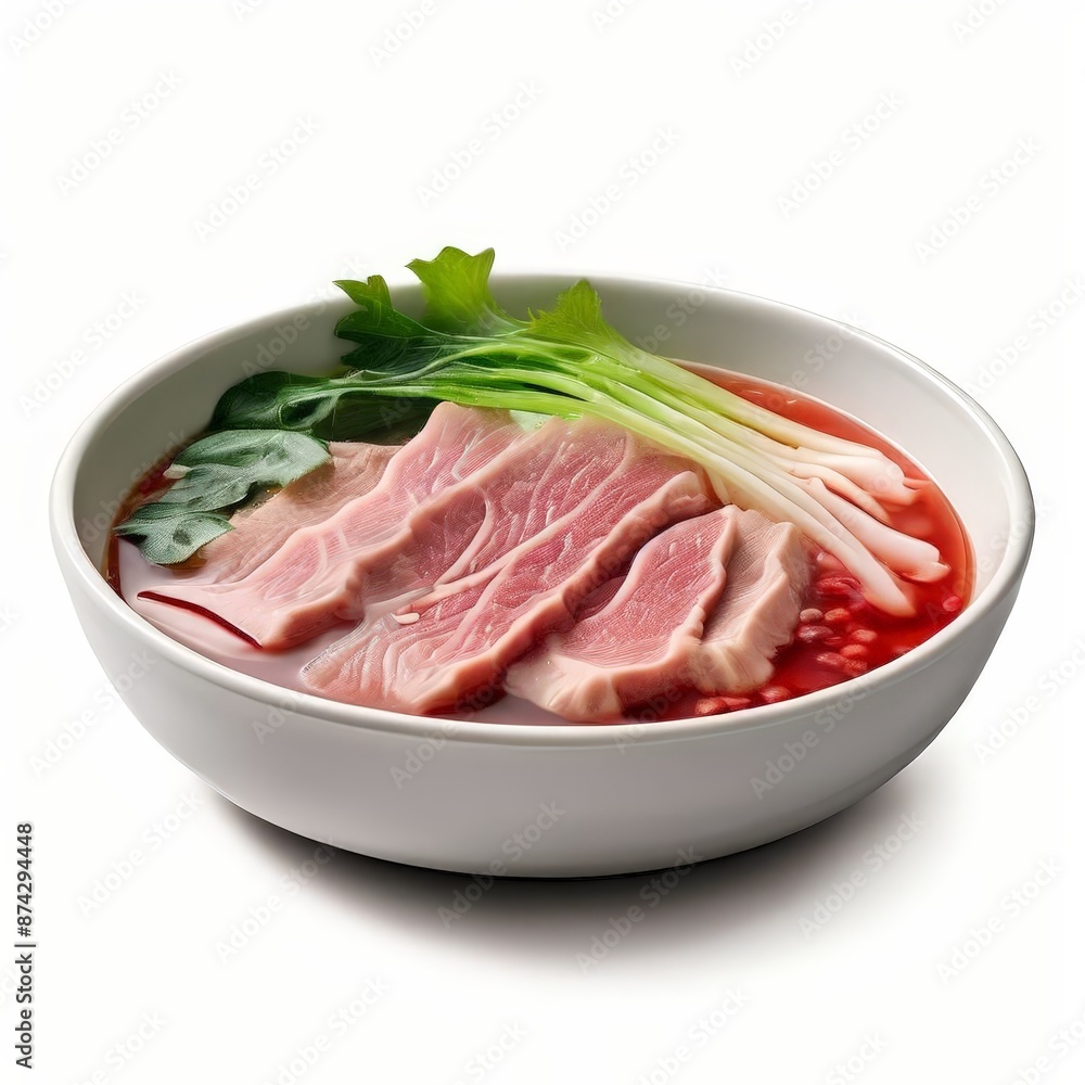 A shabu-shabu japanese foods realistic isolated on white background. A shabu-shabu japanese foods realistic isolated on white background.