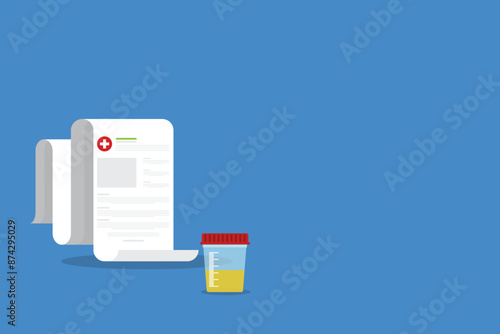 urine test for medical and healthcare. Illustration for websites, landing pages, mobile applications, posters and banners	