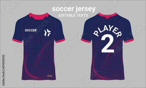 Tshirt mockup abstract background pattern sport jersey design Sports Uniform red and white color design.