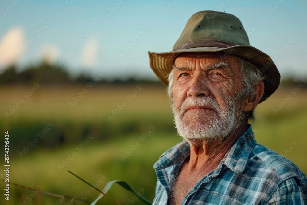 Portrait of a senior male farmer on field Portrait of a senior male farmer on field