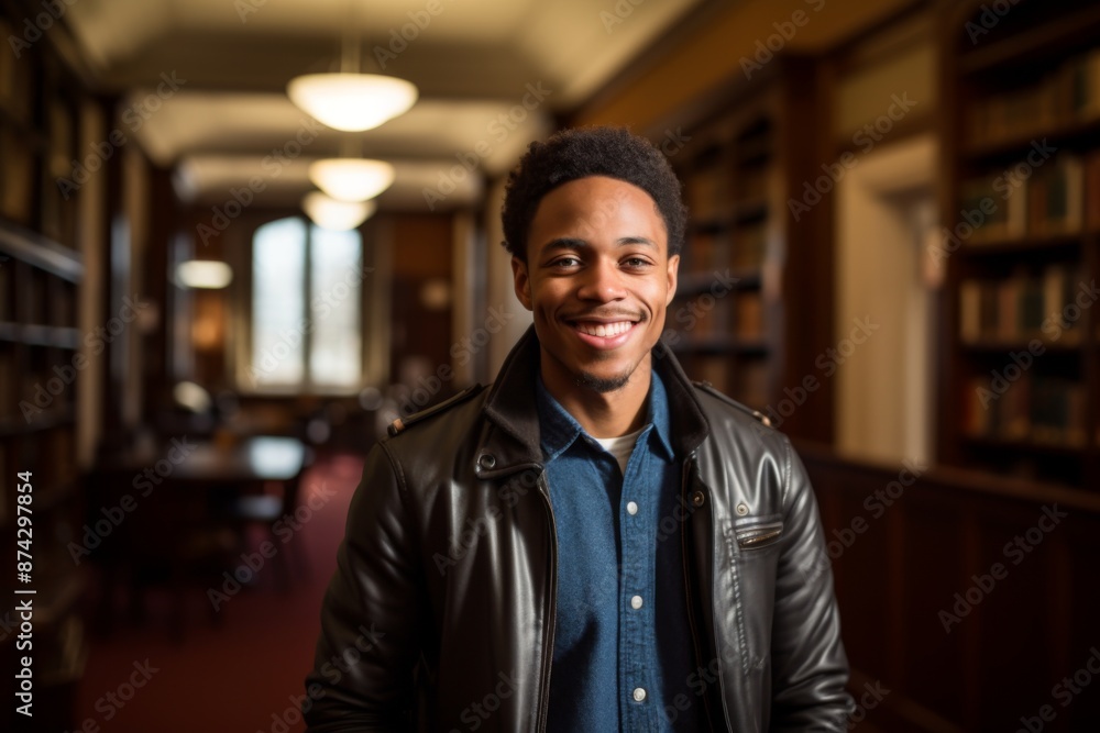 Portrait of young male student on college campus Portrait of young male student on college campus