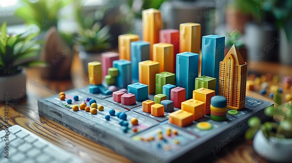 An isometric 3D online marketing dashboard, highlighting website traffic overview with detailed graphs showing traffic sources and trends, clean and modern UI design, vibrant colors, An isometric 3D online marketing dashboard, highlighting website traffic overview with detailed graphs showing traffic sources and trends, clean and modern UI design, vibrant colors,