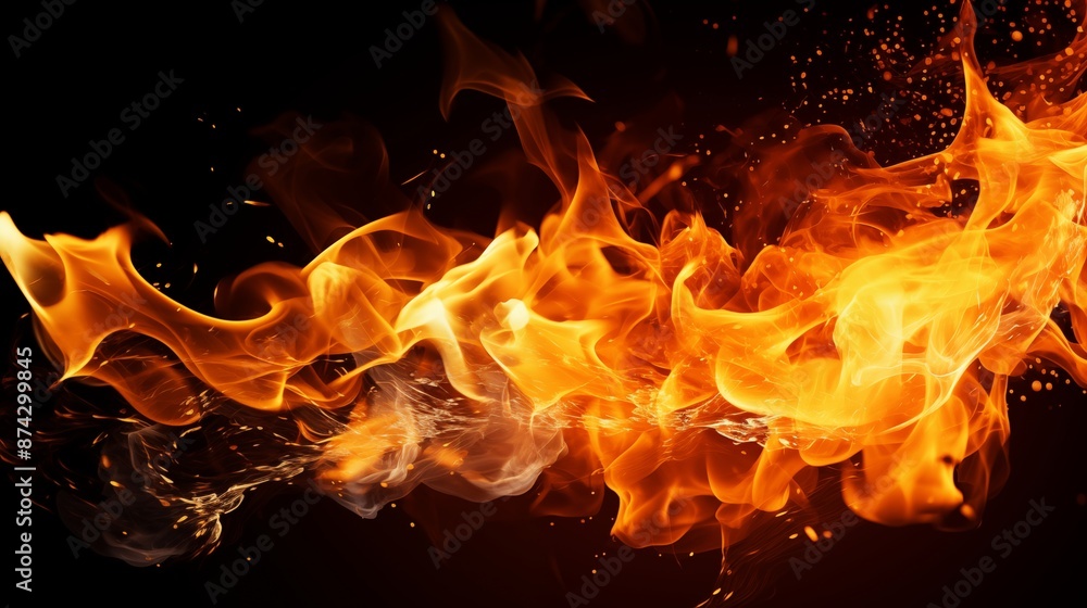 A Dynamic Display of Intense Flames and Fire A Dynamic Display of Intense Flames and Fire