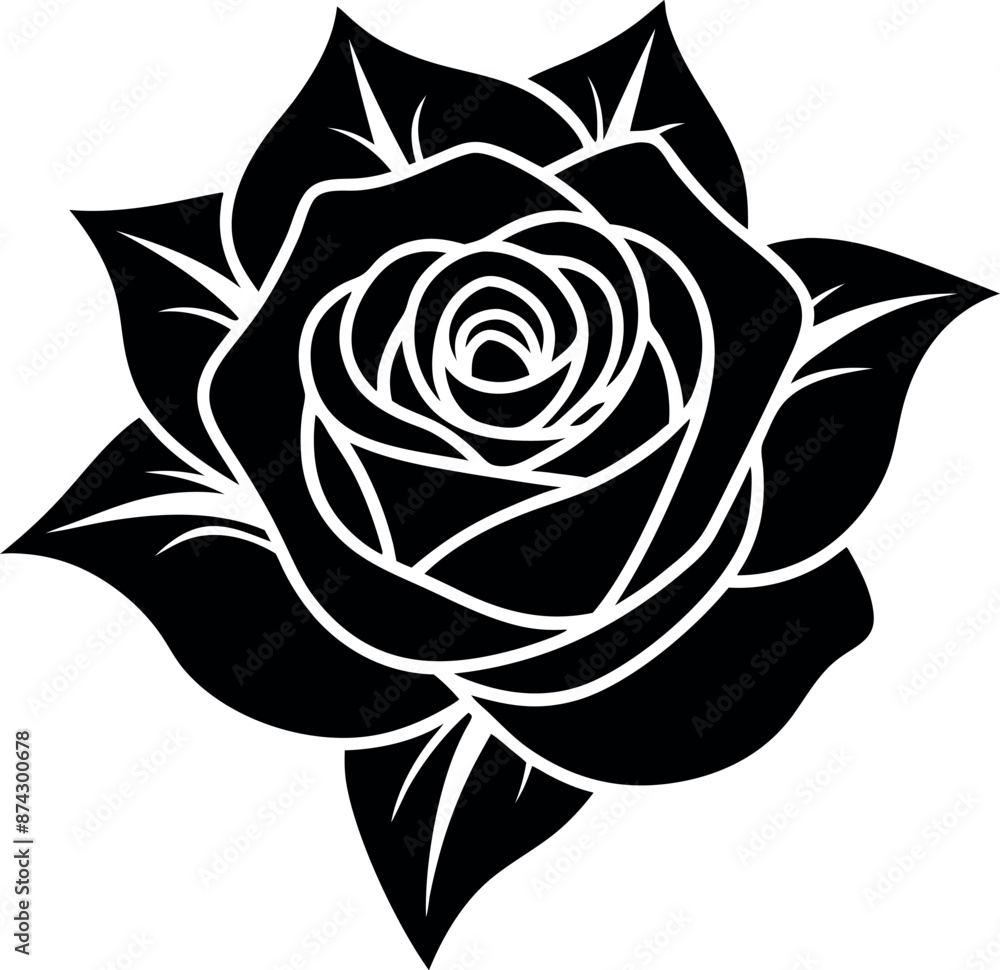 A black rose with a white stem A black rose with a white stem