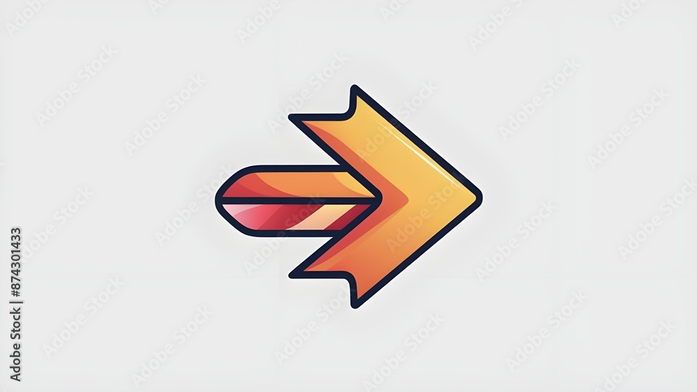 A logo template design is provided by an arrow vector graphic icon. A logo template design is provided by an arrow vector graphic icon.