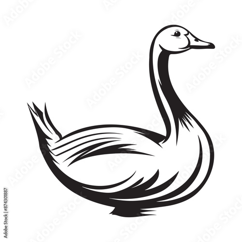 Goose Vector Image. Goose isolated on white background