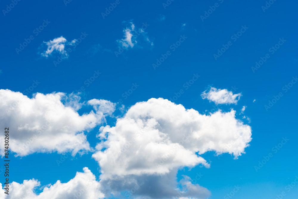 Fototapeta premium Clouds on blue sky, white cloud and sky background
