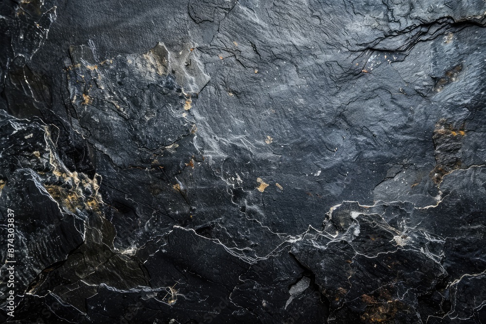 Panorama of Dark grey black slate background or texture. Black granite slabs background Panorama of Dark grey black slate background or texture. Black granite slabs background