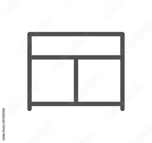 Furniture and household icon outline and linear vector.   © PaleStudio