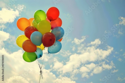 a hopeful image of balloons carrying away stigmas associated with mental illness