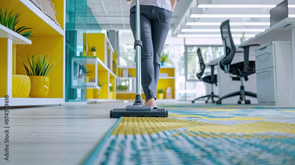 Obraz premium A Gleaming Path Through The Office