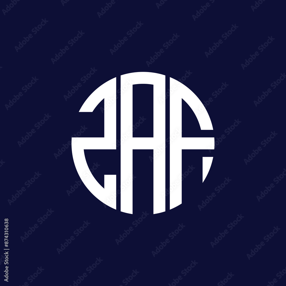 Fototapeta premium zaf circle logo design