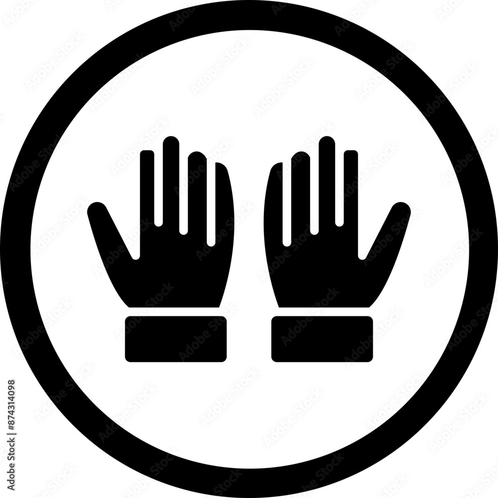 Obraz premium Gloves Glyph Black Icon