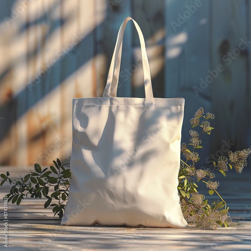 a tot bag for mockup, design empty --chaos 10 --style raw --stylize 300 Job ID:generative ai