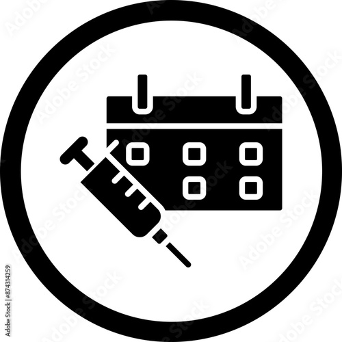 Vaccine Glyph Black Icon