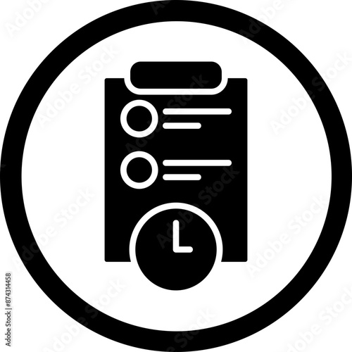 Deadline Glyph Black Icon