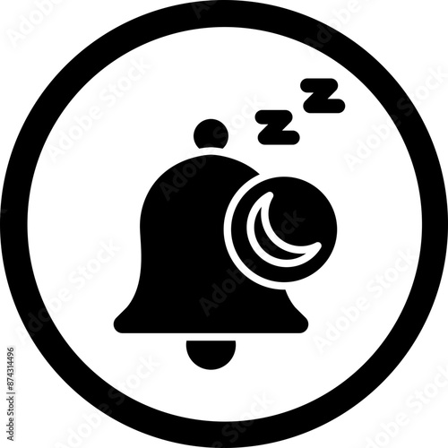 Sleep Glyph Black Icon