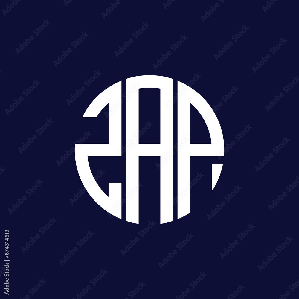 Fototapeta premium zap circle logo design