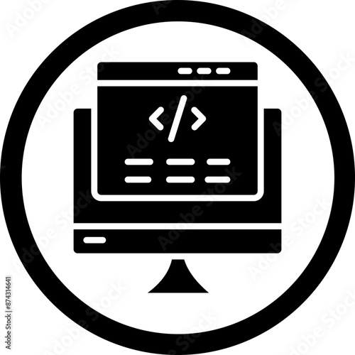 Front End Glyph Black Icon